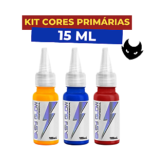Kit Set de Cores Primárias Electric Ink - 15 ml TINTA PARA TATUAGEM PROFISSIONAL
