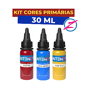 Kit Set de Cores Primárias Intenze - 30 ml TINTA PARA TATUAGEM PROFISSIONAL