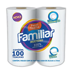 PAPEL TOALHA FAMILIAR SUPREMO 2 ROLOS