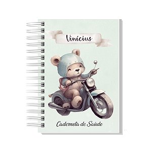 Caderneta de Saúde/Vacinação Ursinho Motoqueiro