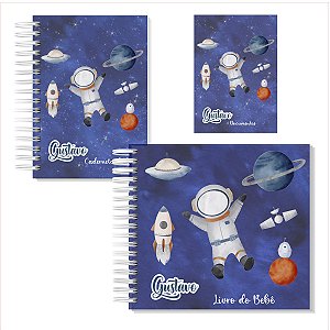Kit Livro + Caderneta + Porta Documentos Astronauta III