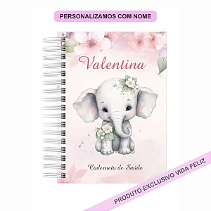 Caderneta de Saúde/Vacinação Elefantinho Menina