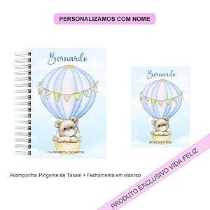 Porta Documentos + Caderneta de Saúde Ursinho Balão de Ar