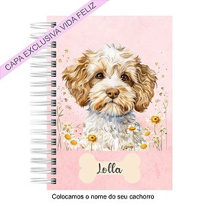 Caderneta Pet Cachorro Fêmea Floral
