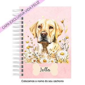 Caderneta Pet Cachorro Fêmea Floral