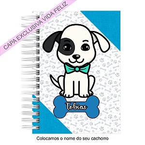 Caderneta Pet Cachorro SRD Preto e Branco