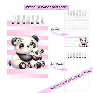 Bloquinho de Anotações Panda Mãe e Filho