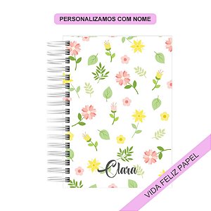 Caderno Personalizado Floral