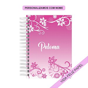 Caderno Personalizado Floral