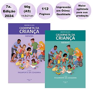 Kit 10 Unidades Miolo Impresso Caderneta da Criança 7a Edição - 2024
