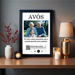 Quadro Interativo Avós com Foto Personalizado YouTube