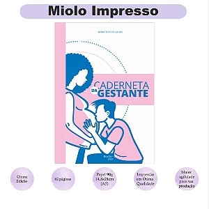 KIt 10 Unidades Miolo Caderneta da Gestante 2023/2024 Clean