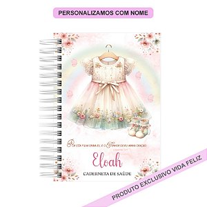 Caderneta de Saúde/Vacinação Bebê Arco Íris Menina