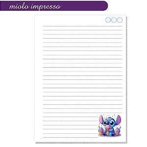 Miolo Impresso Caderno Stitch A5 - 100 folhas