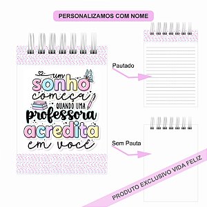 Bloquinho de Anotações Dia dos Professores