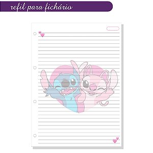 Refil para Fichário Stitch
