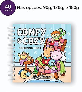 Livro para Colorir Quadrado - Comidas 40 desenhos