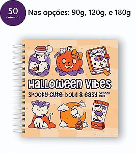 Livro para Colorir Quadrado - Halloween 50 desenhos