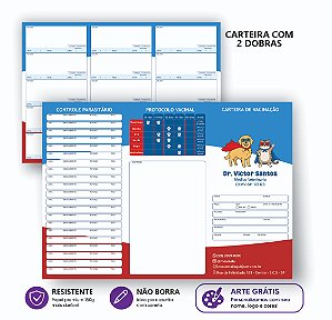 Carteira de Vacinação Veterinário Personalizada Essencial