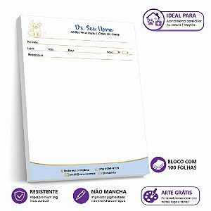 Receituário Veterinário Personalizado Elegante