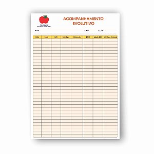 Acompanhamento Evolutivo Nutricionista Personalizado