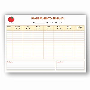 Planejamento Semanal Nutricionista Personalizado