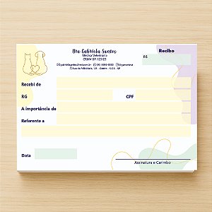 Recibo Veterinário | Personalizado | VET100