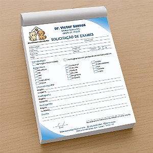 Exames Veterinários | Solicitação | Bloco de Solicitação de Exames | VET101