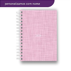 Agenda 2026 | Personalizada | Minimalista | Linho | Com Nome