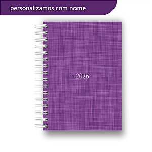 Agenda 2026 | Personalizada | Minimalista | Linho | Com Nome