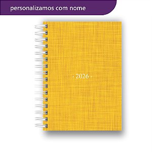 Agenda 2026 | Personalizada | Minimalista | Linho | Com Nome