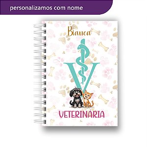 Agenda 2026 | Personalizada | Todas as Profissões | Veterinária | Tiffany | Com Nome