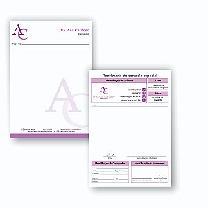 Kit Receituário Simples + Receituário Controle Especial Feminino Moderno