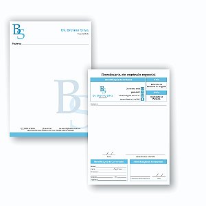 Kit Receituário Simples + Receituário Controle Especial Moderno