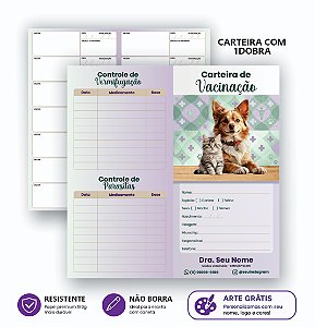 Carteira de Vacinação Veterinária Pet