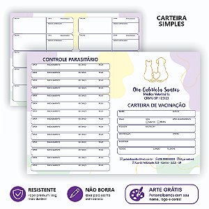 Carteira de Vacinação Veterinária Pet Divertida