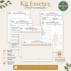 Kit Papelaria Completo Nutricionista Essence Premium