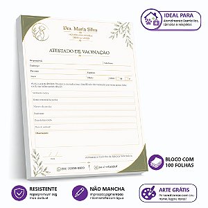 Atestado de Vacinação Veterinário Premium — Coleção Signature