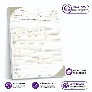 Ficha Clínica / Anamnese Veterinária Premium — Coleção Signature