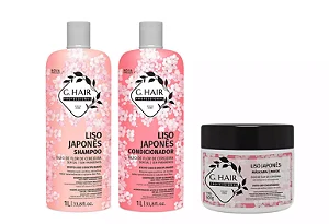 Ghair Liso Japones - Kit Shampoo+Condicionador+Máscara