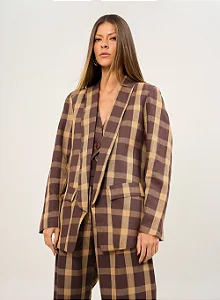 Blazer Feminino Alfaiataria Estampado