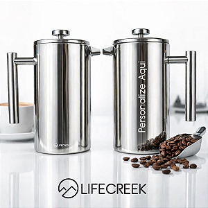 Cafeteira Prensa Francesa Inox Lifecreek