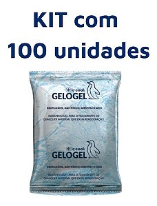 Kit C/ 100 Unid. Gelo Gel Artificial Reutilizável Flexível