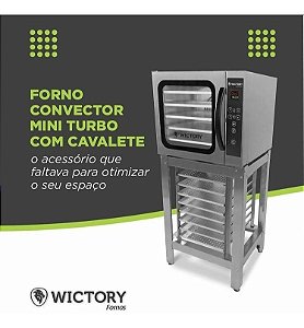 Forno Convector 5 Esteiras S/ Vapor Wictory 535 + Base