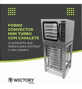 Forno Convector 5 Esteiras C/ Vapor Wictory Wcv535 + Base