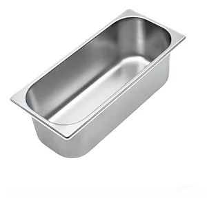 Cuba Gelato Expositor Sorvete Aço Inox Profissional 36x16x12