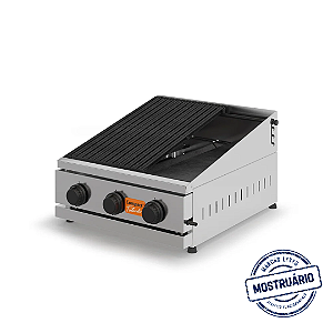 Chapa de Lanche Char Broiler a Gás 60cm Mesa Frisada Lisa