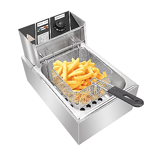 Fritadeira Industrial Elétrica Zl-6 6L Aço Inoxidável 220v