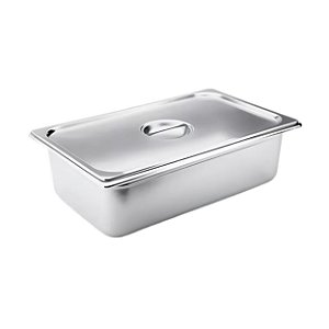 Kit Cuba Gastronômica Inox Gn 1/1 150mm Com Tampa Gn 1/1