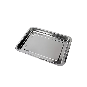 Assadeira Forma de Bolo Retangular de Aço Inox 45x35